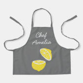Junior Koch Zitronen farbenfrohe Kinder Schürze (Vorderseite)