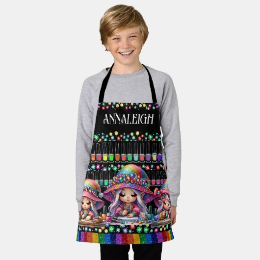 JUNIOR Manicure Nail Techniker Schürze (Getragen)