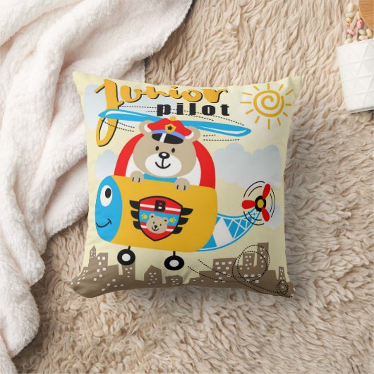 Junior Pilot Bear Kissen (Decke)