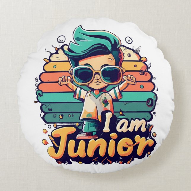 Junior Rundes Kissen (Vorderseite)
