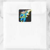 Junior Running Quadratischer Aufkleber (Tasche)