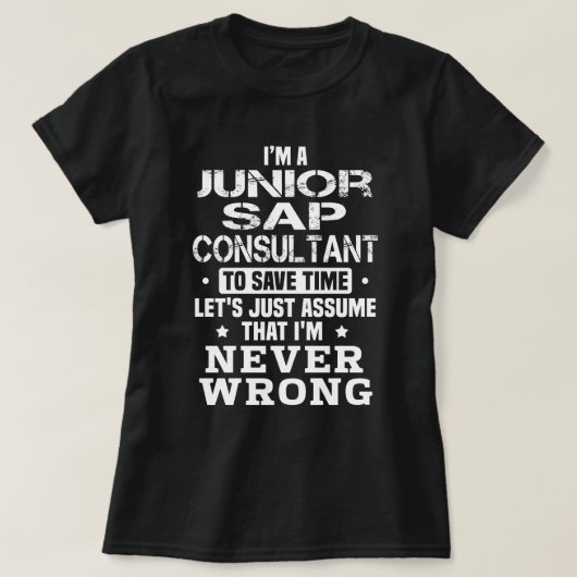Junior SAP Consultant T-Shirt (Design vorne)