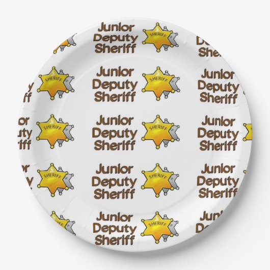 Junior Stellvertreterin Sheriff Pappteller (Vorderseite)