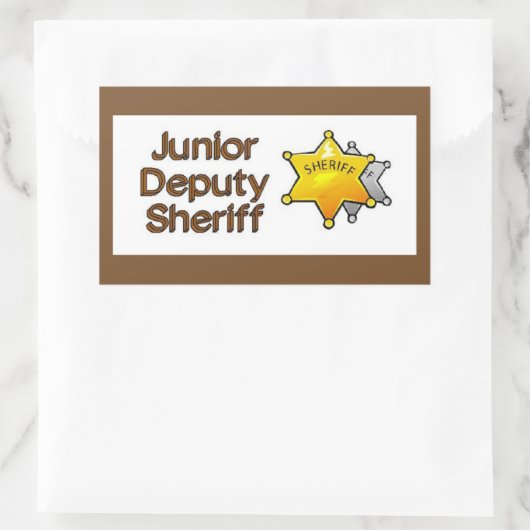 Junior Stellvertreterin Sheriff Rechteckiger Aufkleber (Tasche)