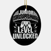 Junior Trauzeuge Gaming Video Gamer Wedding Keramik Ornament (Rechts)