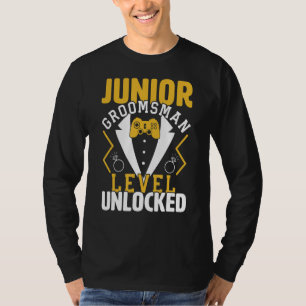 Junior Trauzeuge Level Unlock Video Gaming Weddi T-Shirt