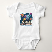 Junior-Weltraumforscher  Baby Strampler (Vorderseite)