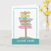 Junior Year Back to School Viel Glück Signs Karte (Gelbe Blume)