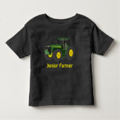 "JuniorBauer" und grüner Traktor Kleinkind T-shirt (Vorderseite)