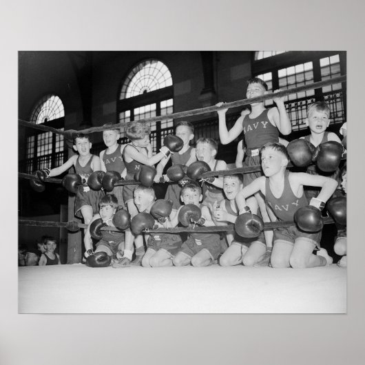 Juniorboxing, 1939. Vintages Foto Poster (Vorne)