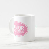Juniorbrautjungfer, die ovales Rosa Wedding ist Kaffeetasse (Vorderseite Links)