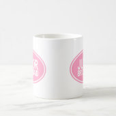 Juniorbrautjungfer, die ovales Rosa Wedding ist Kaffeetasse (Mittel)