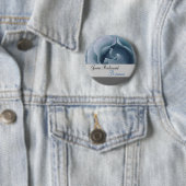 JUNIORbrautjungfer Knopf mit BLAUER Rose Button (Beispiel)