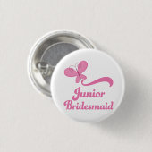 Juniorbrautjungfern-Hochzeits-Party Button (Vorne & Hinten)