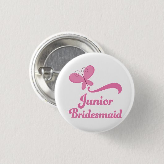 Juniorbrautjungfern-Hochzeits-Party Button (Vorne & Hinten)