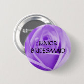 JUNIORbrautjungfern-Lavendel-Rosenknopf Button (Vorne & Hinten)