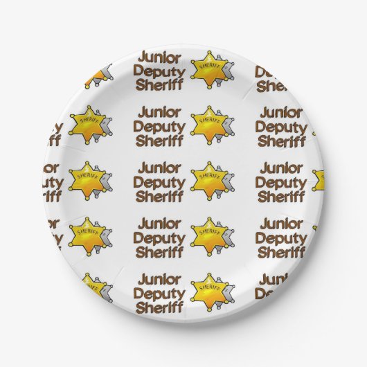 JuniorHilfssheriff Pappteller (Vorderseite)