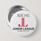 JUNIORliga FRAGEN MIR KNOPF Button (Vorne & Hinten)