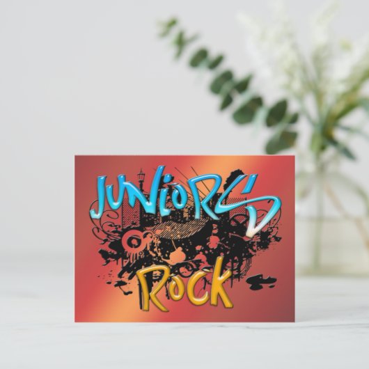 Juniors Rock Postkarte (Stehend Vorderseite)