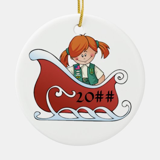 JuniorschlittenRedhead Keramikornament (Vorne)