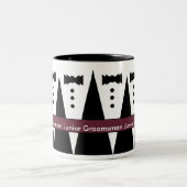 JuniorTrauzeuge-Tasse - Schwarzweiss-Tuxes Zweifarbige Tasse (Mittel)