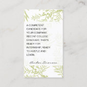 Juniper Branches Visitenkarte (Vorderseite)