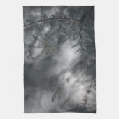 Juniper Dark Moody Floral Nature Foto Geschirrtuch (Vertikal)