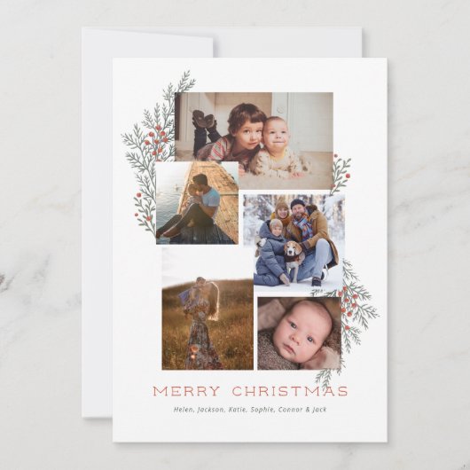 Juniper Foto Collage Feiertagskarte (Vorderseite)