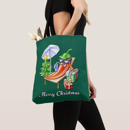 Juniper Green Frohe Weihnachts Pepper Zeichnend Tasche (Von Nahem)