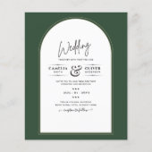 JUNIPER GREEN GOLD FOTO Wedding INVITE (Vorderseite)