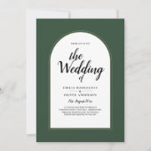 JUNIPER GREEN GOLD FOTO Wedding INVITE Einladung (Vorderseite)