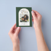 JUNIPER GREEN GOLD FOTO Wedding INVITE Flyer (Gruppe)