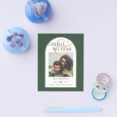 JUNIPER GREEN GOLD FOTO Wedding INVITE Flyer (Einzeln)