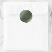 Juniper Green Wax Siegel Monogram Wedding Stickers (Tasche)