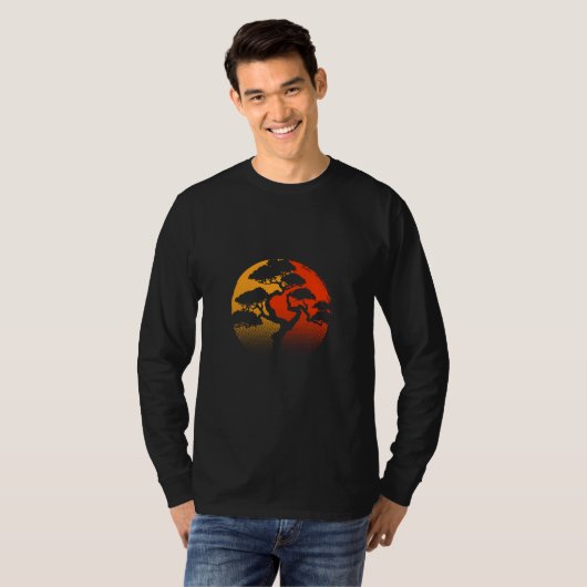 Juniper japanisches Bonsai Design für kleine Baumf T-Shirt (Vorne ganz)
