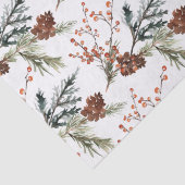 Juniper Pine Branches Cones Ilex Berries Seidenpapier (Detail)