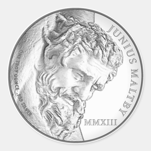 Junius Maltby Kanal Runder Aufkleber (Vorderseite)