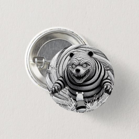 Junji Ito Winnie the Pooh 1 Button (Vorne & Hinten)