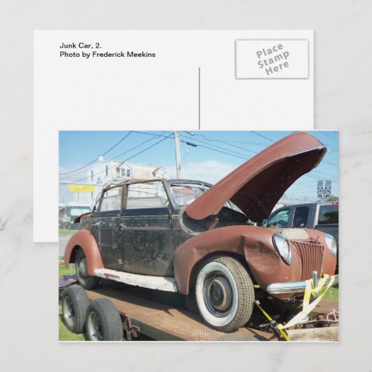 Junk Car, 2 Postkarte (Vorne/Hinten)