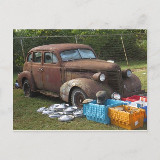 Junk Car Postkarte (Vorderseite)