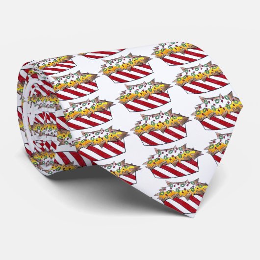 Junk Food Carnival Nacho Cheese Nachos Foodie Tie Krawatte (Gerollt)
