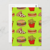 Junk Food Design Postkarte (Vorne/Hinten)