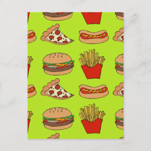 Junk Food Design Postkarte