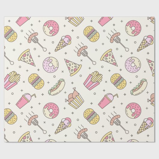 Junk Food Geschenkpapier (Flach)