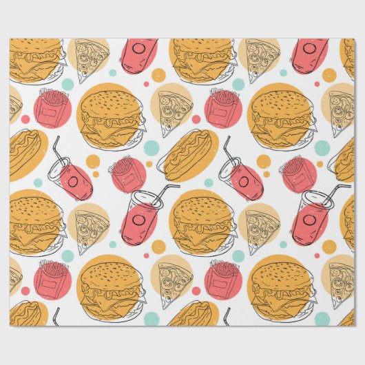 Junk Food Geschenkpapier (Flach)