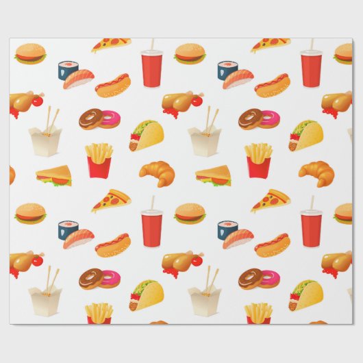 Junk Food Geschenkpapier (Flach)
