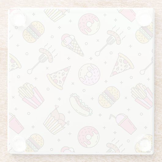 Junk Food Glasuntersetzer (Rückseite)