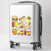 Junk Food Icon Set Stickers Aufkleber (Koffer)