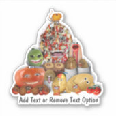 Junk Food Pyramide Aufkleber (Vorderseite)