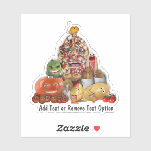 Junk Food Pyramide Aufkleber (Blatt)